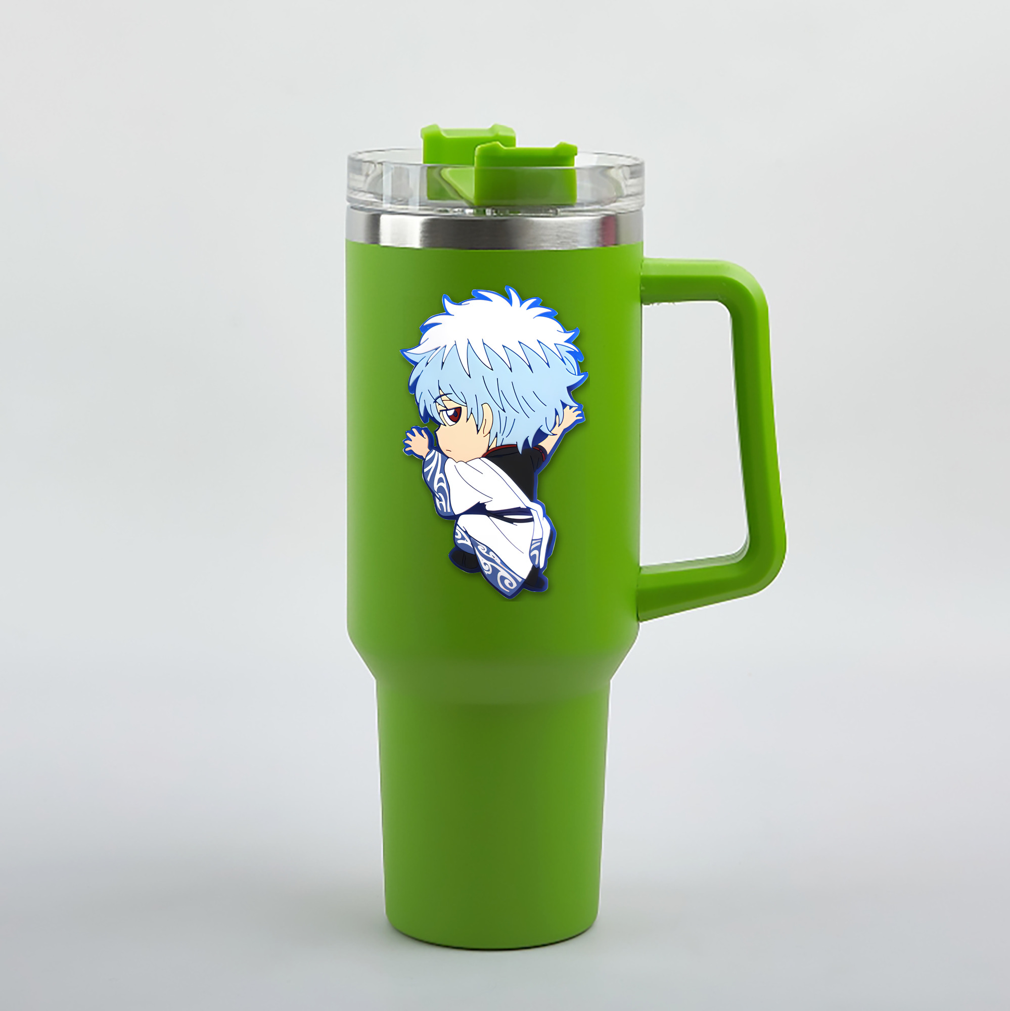 （画像用） ぎんたま 坂田銀時（さかたぎんとき） 神楽 志村新八（しむら しんぱち） GINTAMA Sakata Gintoki Kagura Shimura Shinpachi 1200mL車用タンブラー（カラープリント）